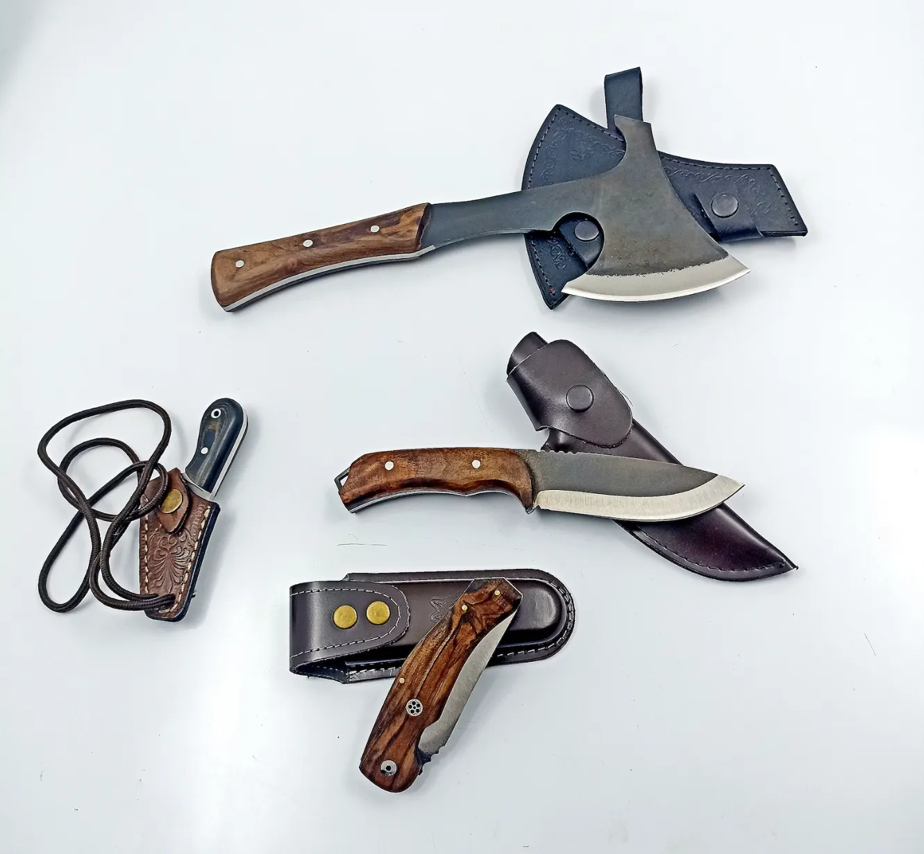 4-piece Axe and Knife Camping Set